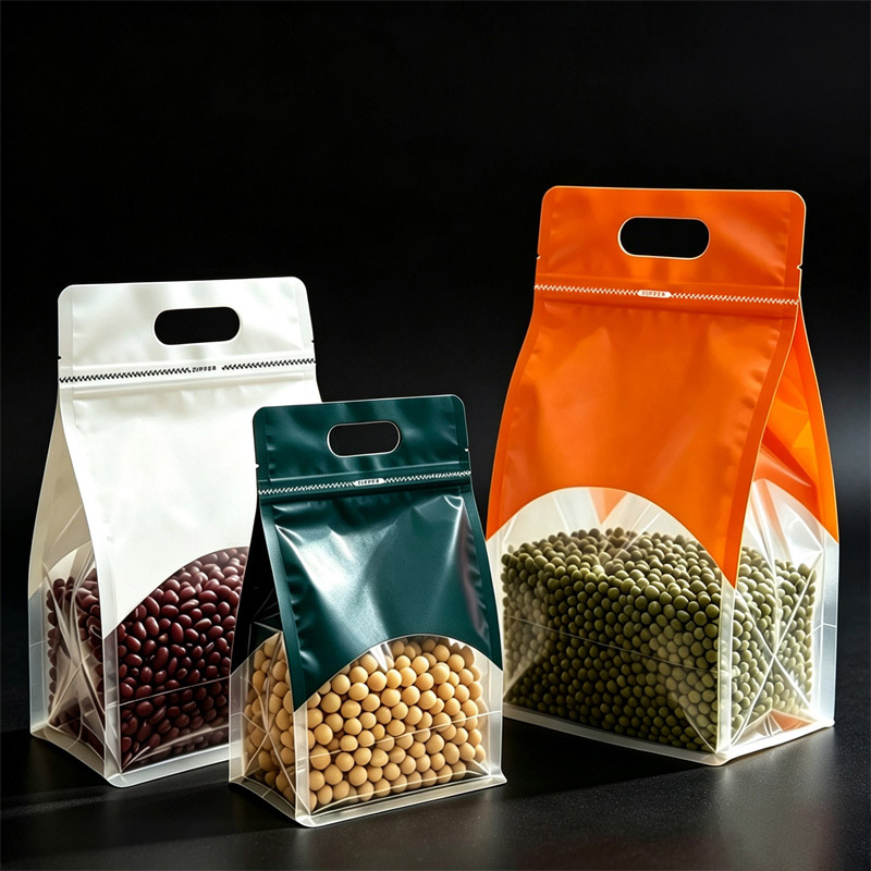 Food Snacks Logos - 50 Pezzi di Sacchetti Trasparenti Richiudibili,