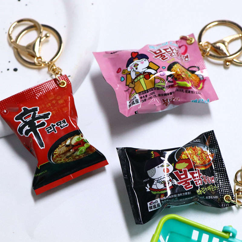 Food Snacks Packets - Portachiavi con Mini Confezione di Ramen