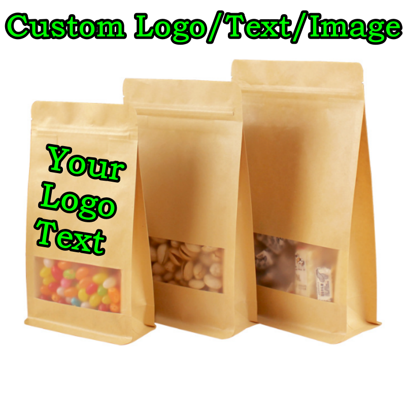 Food Snacks Logos - 50 Sacchetti 3D in Carta Kraft