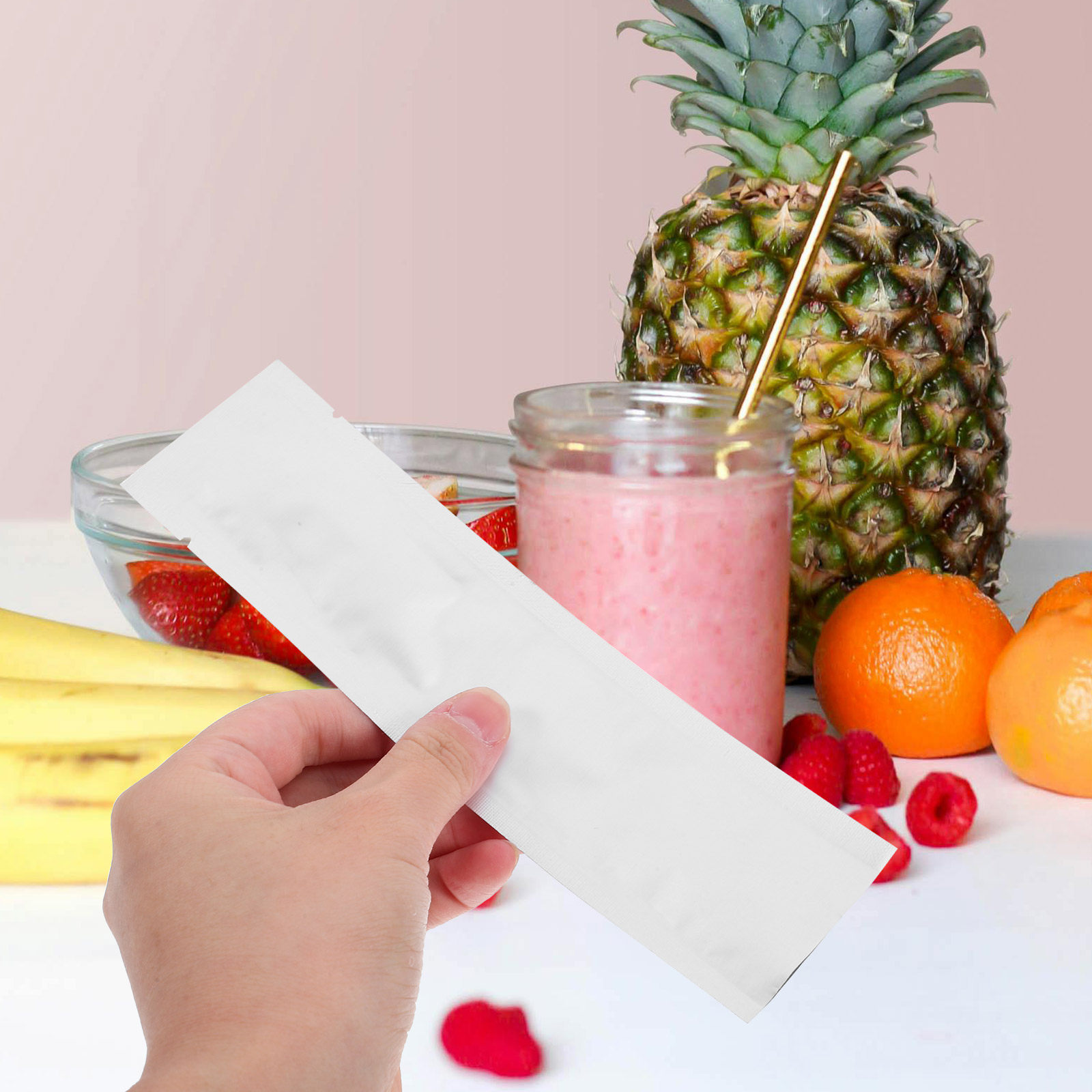 Food Snacks With Protein - 100 Pezzi Sacchetti per Sottovuoto Multifunzione