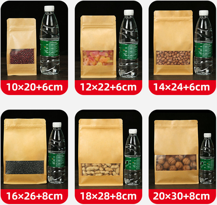 50 Sacchetti 3D in Carta Kraft - Food Snacks Logos recensione e prezzo