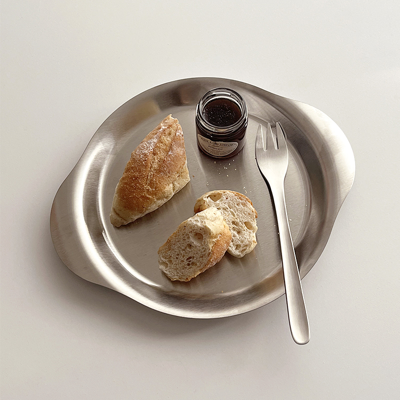 Piatto binaurale in acciaio in - Food Snacks To Eat recensione e prezzo