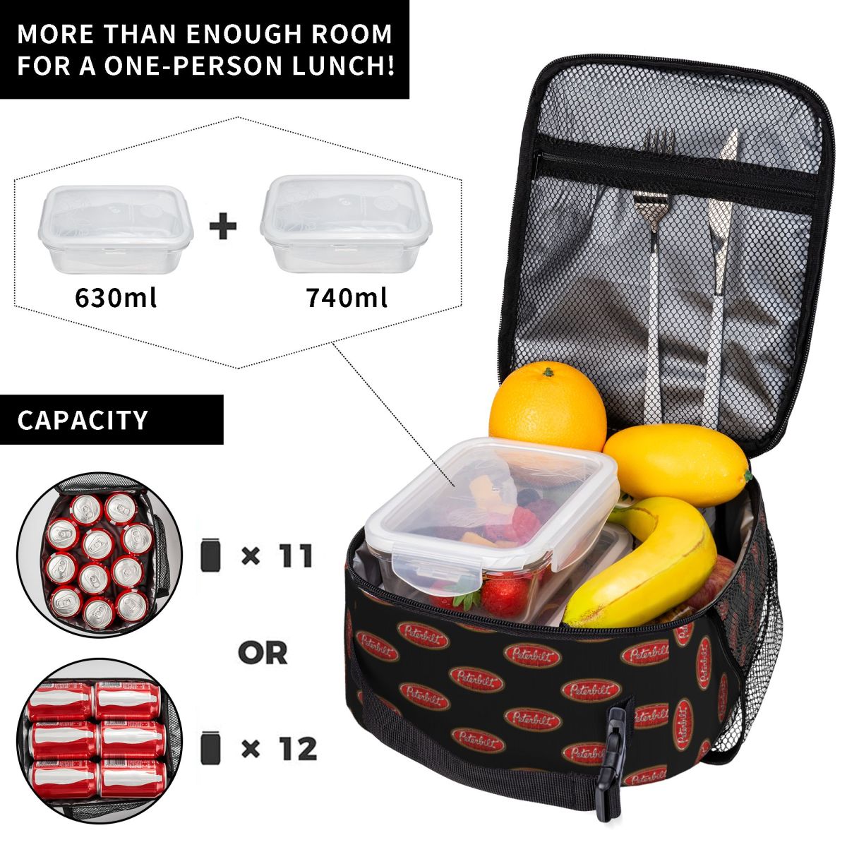 Borsa Termica per Pranzo e Sna - Food Snacks Logos recensione e prezzo